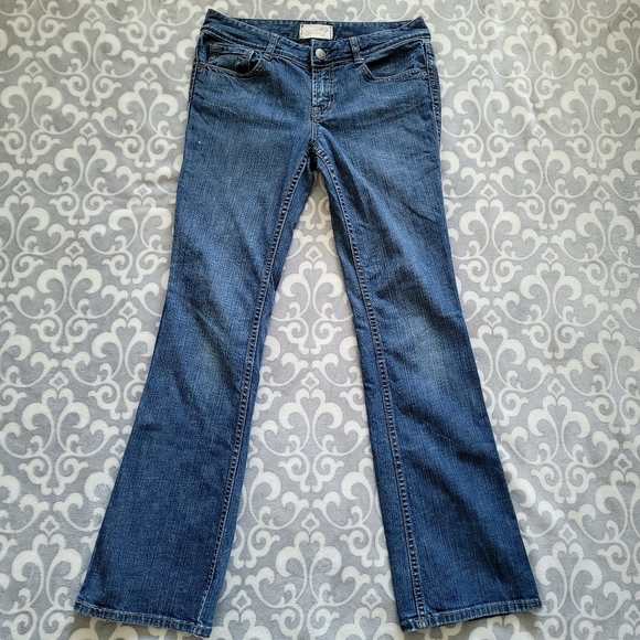 Seven7 Stretch Bootcut jeans, medium blue, mid-rise, Size 30 - Picture 1 of 11